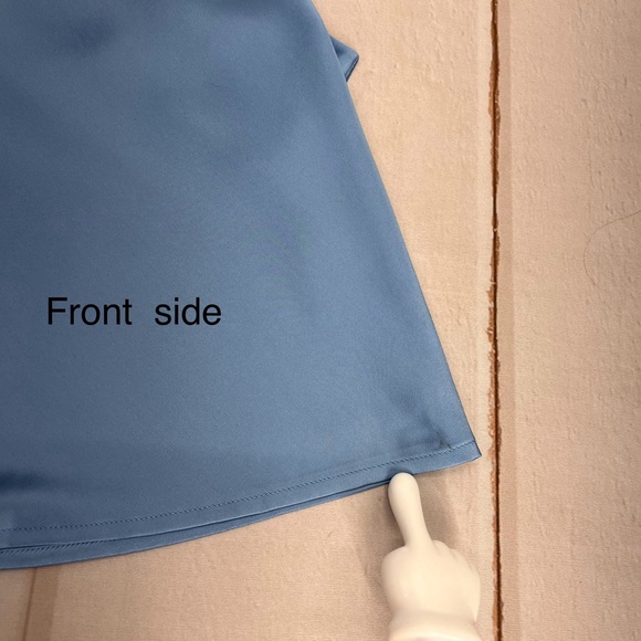 NWT Women's Cowl Neck Halterneck Slip On Backless Satin Mini Dress Sexy Silky XS - Picture 9 of 17